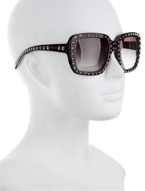 prada studded square sunglasses|square prada sunglasses men.